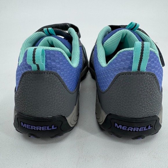 Merrel WOMENS Gray Green Purple Leather Lace Up Hiking Shoes Sneakers SIZE 7 - Picture 12 of 15